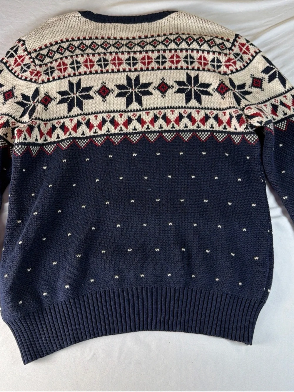 Ralph Lauren Navy/Cream/Red Fair Isle Crewneck Sweater